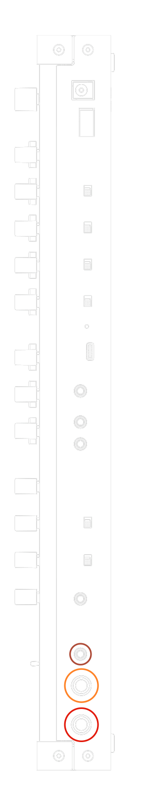 ALT back panel diagram with the outputs highlighted