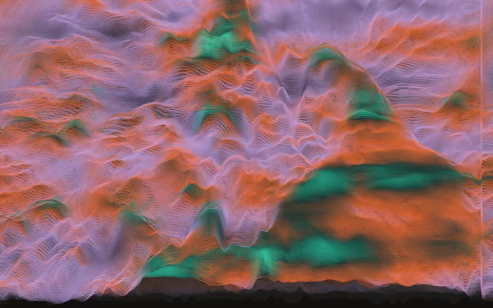 rutt-etra — a digital descendant of the Vasulka scan processor: your camera becomes a terrain of scan lines.